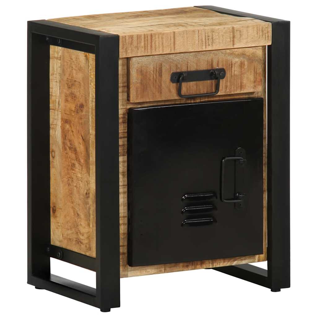 Comodino 40x30x50 cm in Legno Massello di Mango Grezzo 4013559
