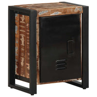 Comodino Multicolore 40x30x51 cm in Legno Massello Recupero