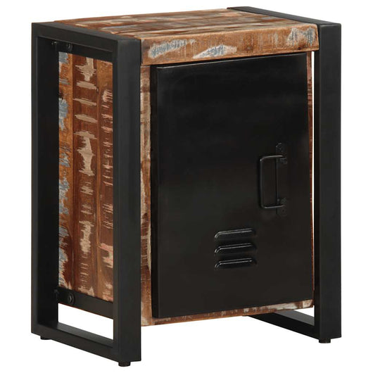 Comodino Multicolore 40x30x51 cm in Legno Massello Recupero