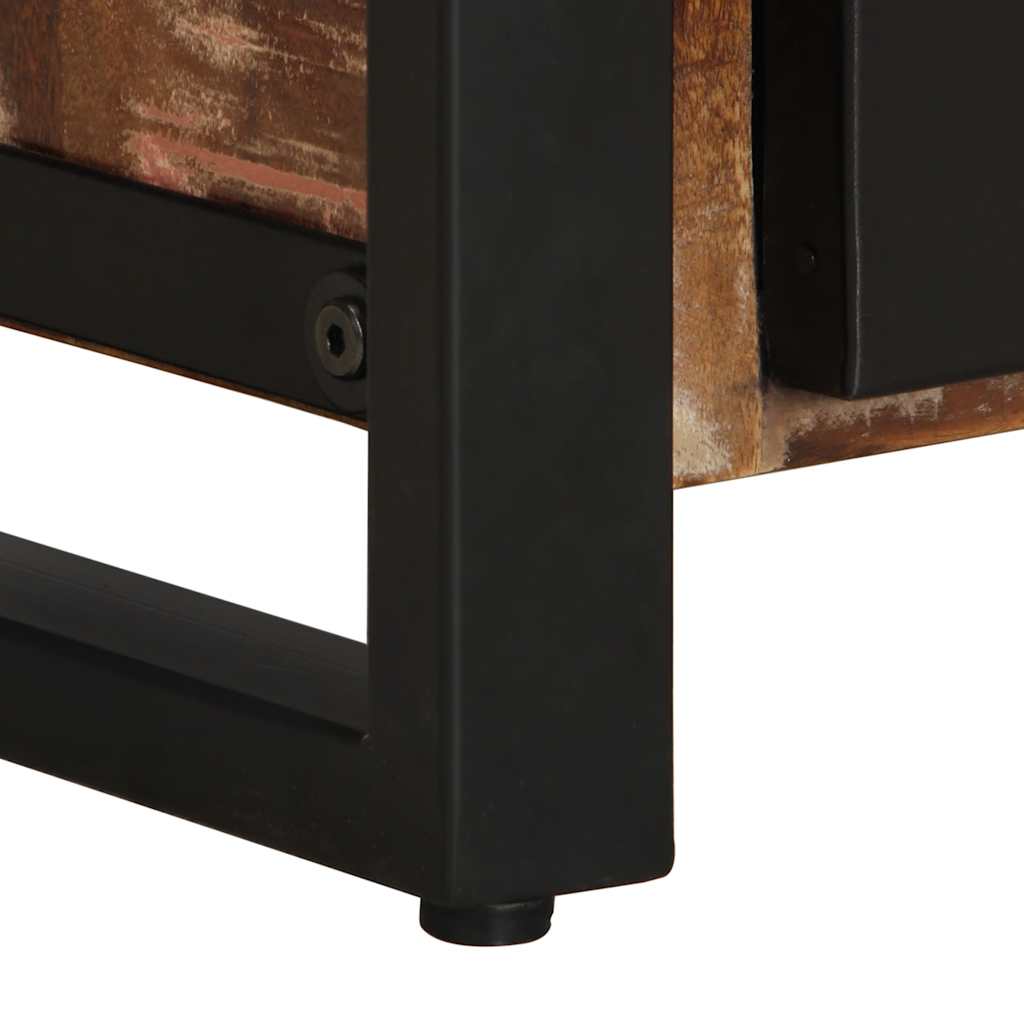 Comodino Multicolore 40x30x51 cm in Legno Massello Recupero