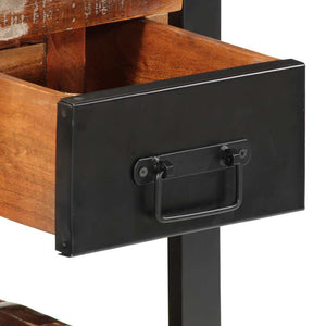 vidaXL Comodino Multicolore 35x34x45 cm in Legno Massello Recupero