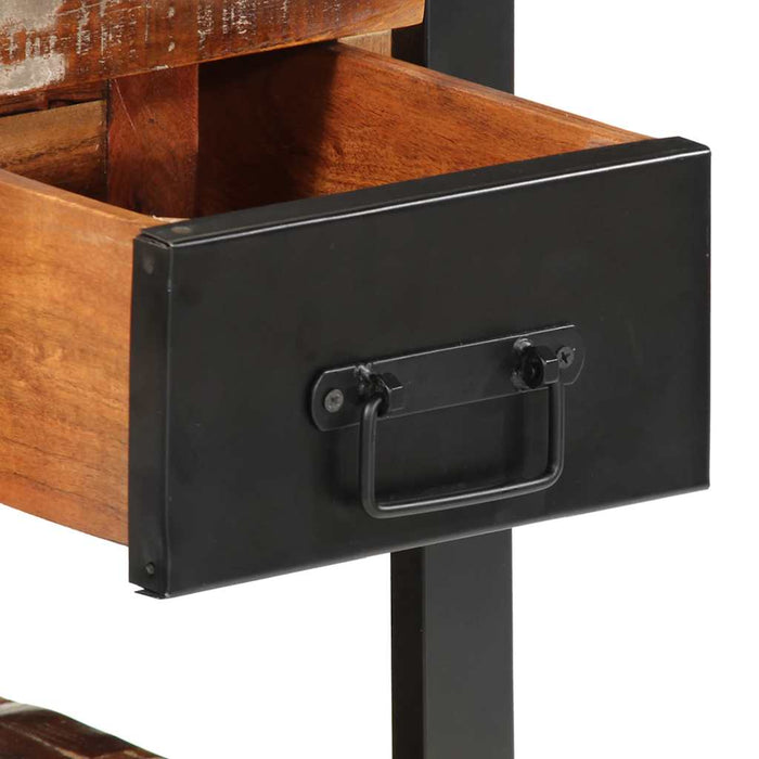 vidaXL Comodino Multicolore 35x34x45 cm in Legno Massello Recupero