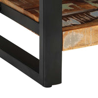 vidaXL Comodino Multicolore 35x34x45 cm in Legno Massello Recupero