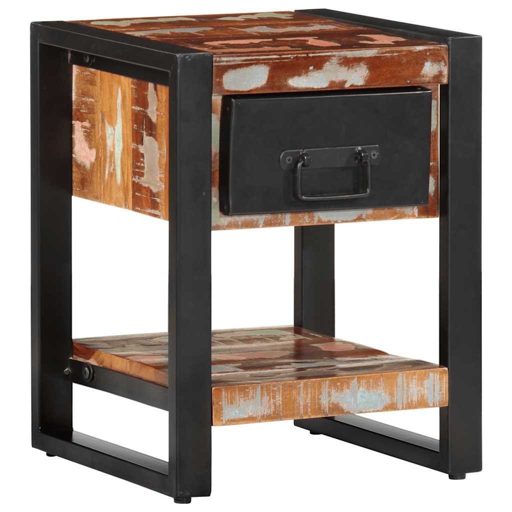 Comodini 2 pz-Set di 2 Tavolino da notte Multicolore in Legno Massello di Mango Grezzo 548144