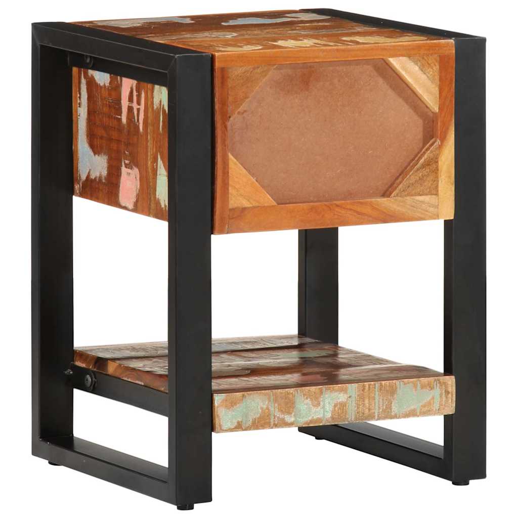Comodini 2 pz-Set di 2 Tavolino da notte Multicolore in Legno Massello di Mango Grezzo 548144