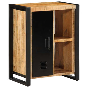 Credenza-Buffet-Armadio da cucina 55x35x70 cm in Legno Massello di Mango Grezzo 778270