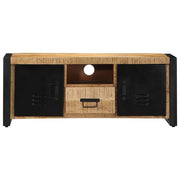 Mobile Porta TV-Mobile per TV-Credenza TV 100x30x40 cm in Legno Massello di Mango Grezzo