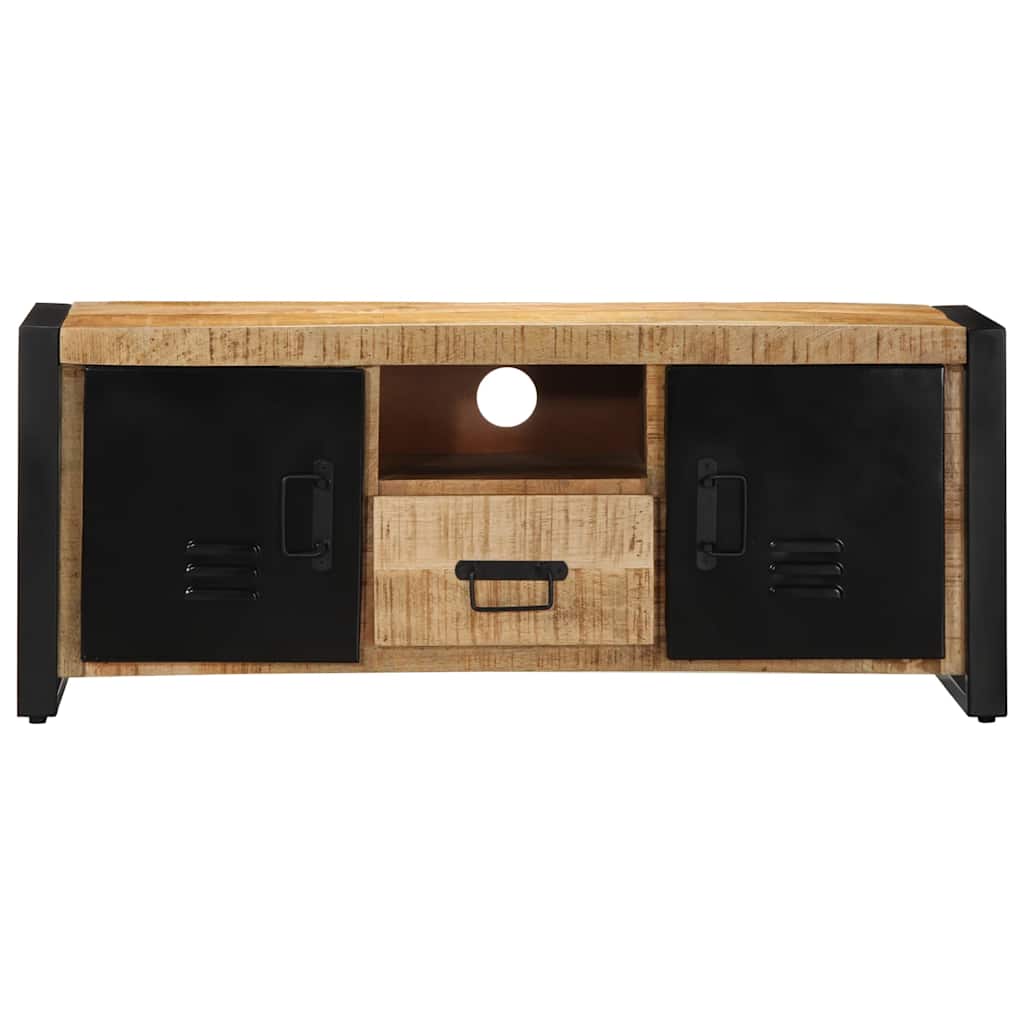 Mobile Porta TV-Mobile per TV-Credenza TV 100x30x40 cm in Legno Massello di Mango Grezzo