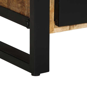 Mobiletto da Bagno con porta Marrone Legno massello di mango 4013603