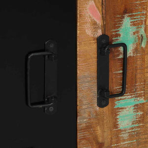 Mobiletto da Bagno con porta Marrone Legno massello di recupero 4013604