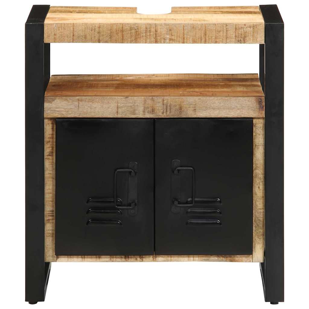 Armadio da Bagno con porta Marrone Legno massello di mango 4013605