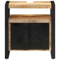 Armadio da Bagno con porta Marrone Legno massello di mango 4013605