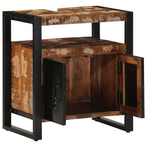 vidaXL Mobile da Bagno 55x35x60 cm in Legno Massello di Recupero