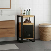 Armadio da Bagno con porta Marrone Legno massello di mango 4013607