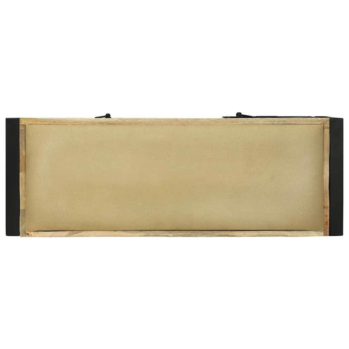 Armadio panca  100x35x50 cm Legno massello di mango grezzo 4013617