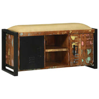 Panchina Cabinet  Multicolore 100x35x50 cm Legno Massello di Recupero 4013618