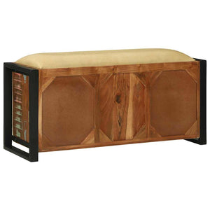 Panchina Cabinet  Multicolore 100x35x50 cm Legno Massello di Recupero 4013618