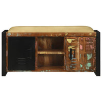 Panchina Cabinet  Multicolore 100x35x50 cm Legno Massello di Recupero 4013618