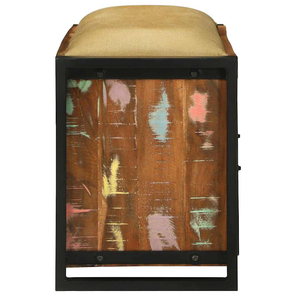 Panchina Cabinet  Multicolore 100x35x50 cm Legno Massello di Recupero 4013618