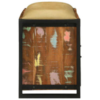 Panchina Cabinet  Multicolore 100x35x50 cm Legno Massello di Recupero 4013618