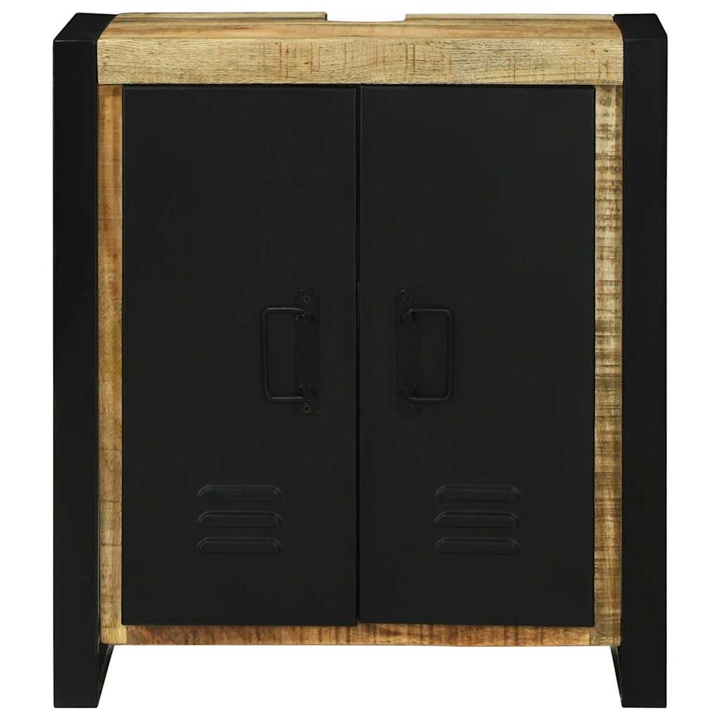 Mobile Lavabo-Armadietto da bagno Marrone 55 x 35 x 60 cm Legno massello di mango
