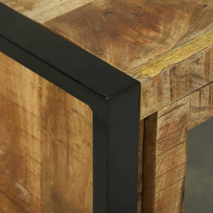 vidaXL Mobiletto da Bagno con porta Marrone Legno massello di mango