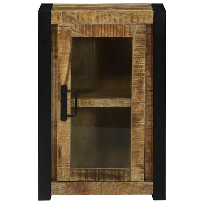 Mobiletto da Bagno con porta Marrone Legno massello di mango 4016012