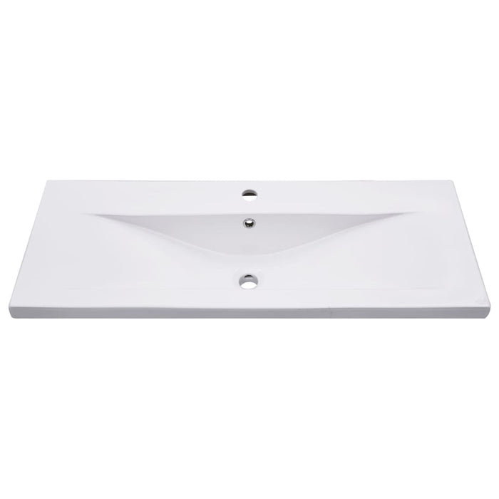 vidaXL Set Mobili da Bagno 2 pz in Ceramica e Legno Multistrato