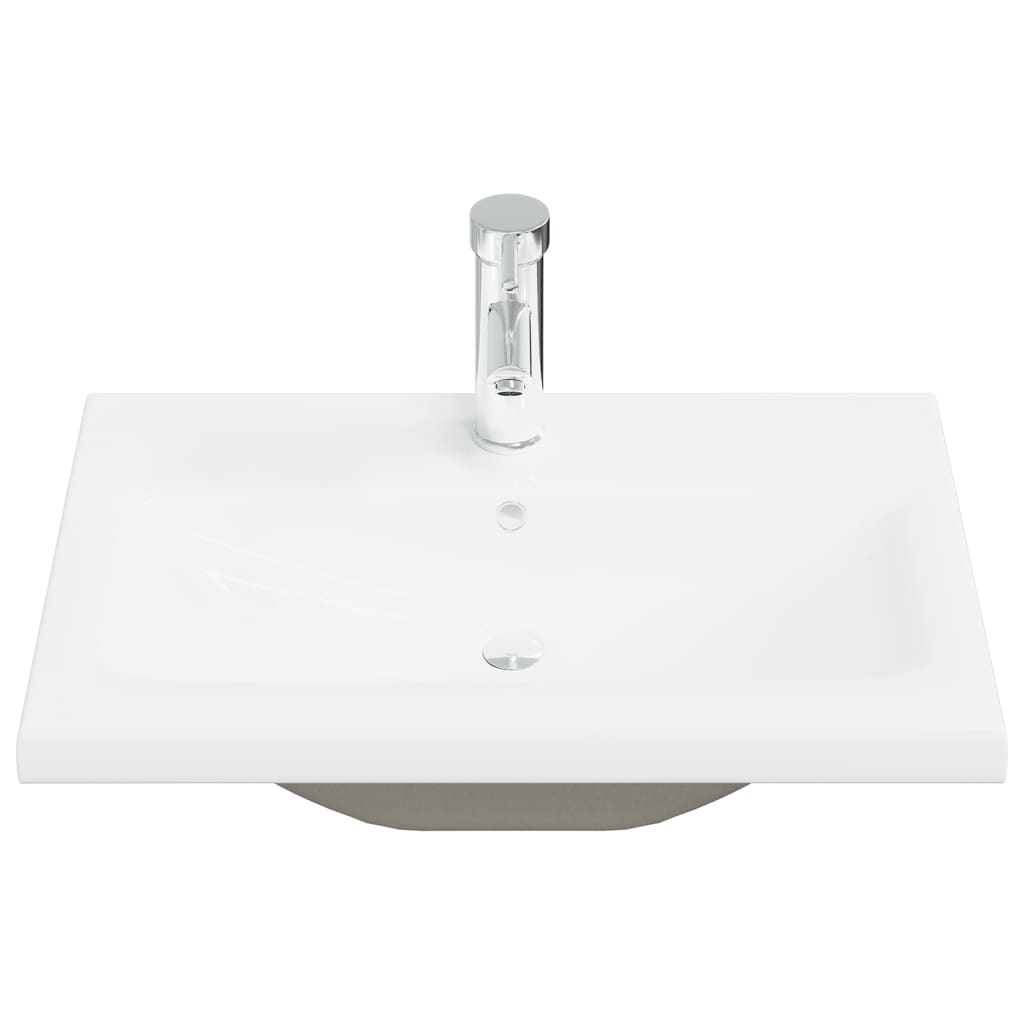 vidaXL Set Mobili da Bagno 2 pz in Ceramica e Legno Multistrato