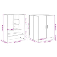 Mobili Lavatrice 2pz Rovere Sonoma in Legno Multistrato 3307666