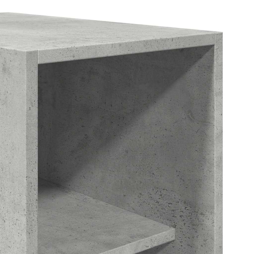 Armadio Grigio Cemento 30x50x200 cm in Legno Multistrato