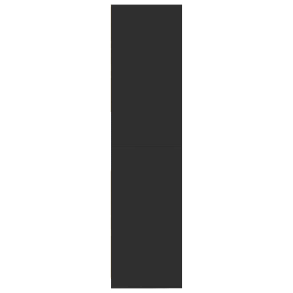 vidaXL Armadio Nero 80x50x200 cm in Legno Multistrato