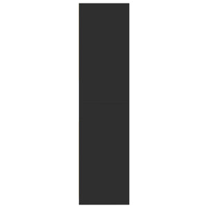 vidaXL Armadio Nero 80x50x200 cm in Legno Multistrato