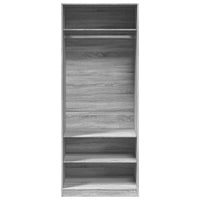 Armadio Grigio Sonoma 80x50x200 cm in Legno Multistrato 3307698