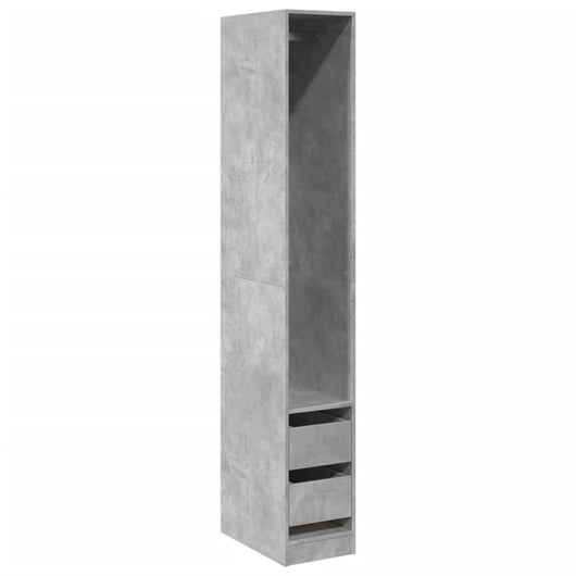 Armadio Grigio Cemento 30x50x200 cm in Legno Multistrato 3307741