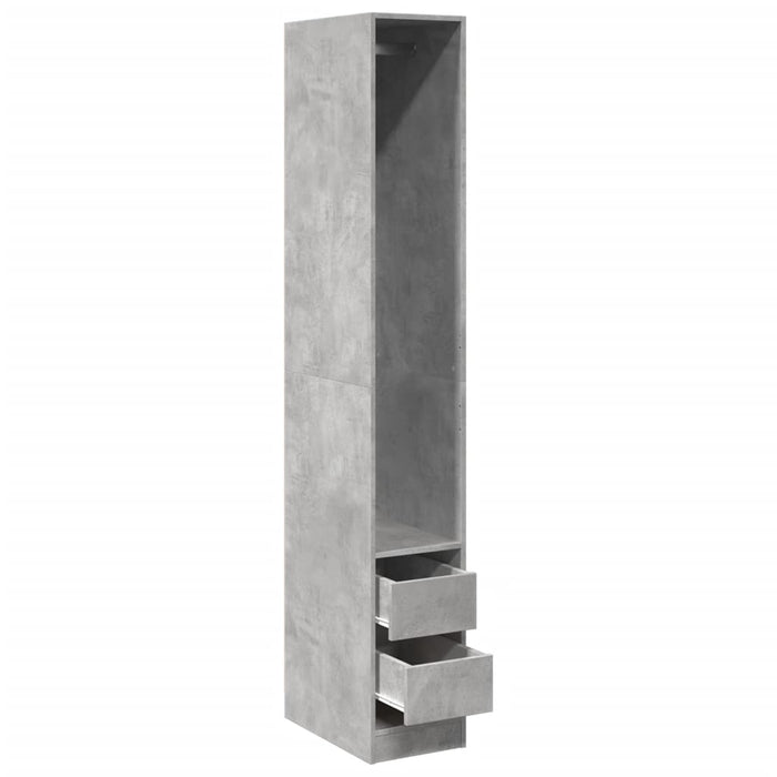 Armadio Grigio Cemento 30x50x200 cm in Legno Multistrato 3307741