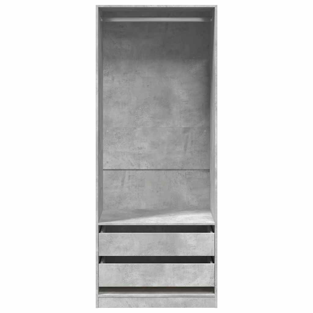 Armadio Grigio Cemento 80x50x200 cm in Legno Multistrato 3307750