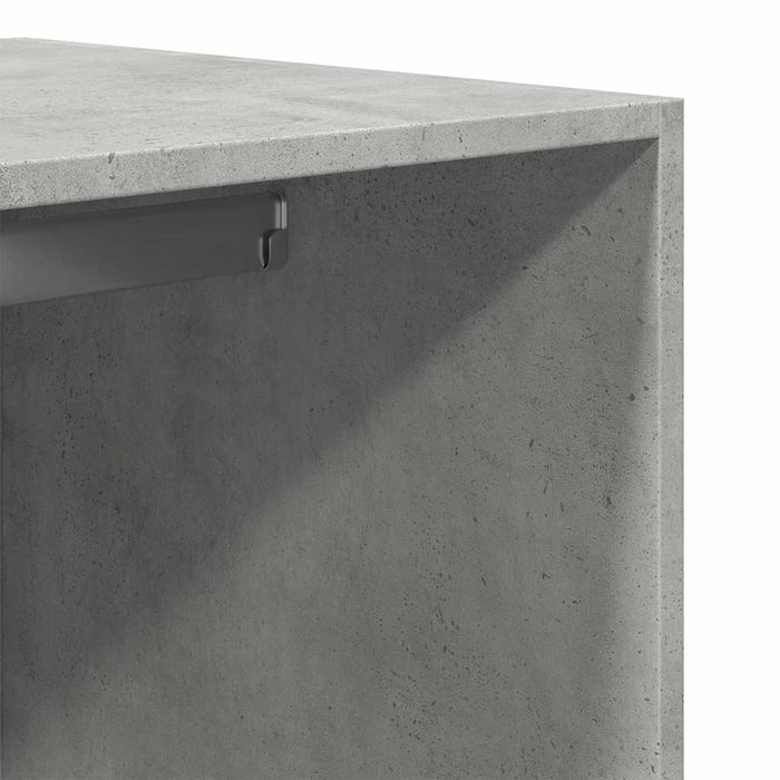 vidaXL Armadio Grigio Cemento 80x50x200 cm in Legno Multistrato
