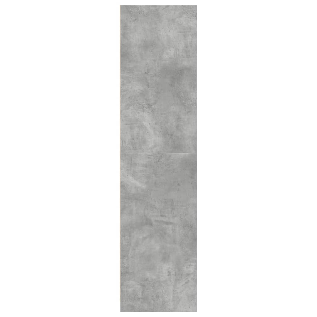 vidaXL Armadio Grigio Cemento 80x50x200 cm in Legno Multistrato