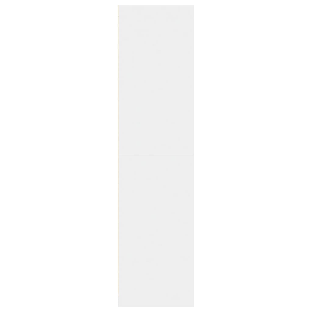 vidaXL Armadio Bianco 80x50x200 cm in Legno Multistrato