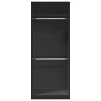 Armadio Nero 80x50x200 cm in Legno Multistrato 3307793