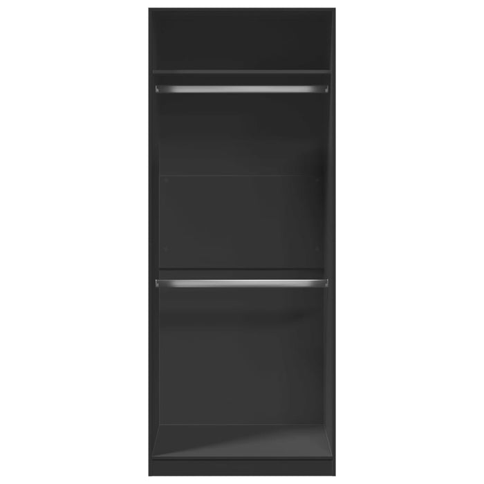 Armadio Nero 80x50x200 cm in Legno Multistrato 3307793