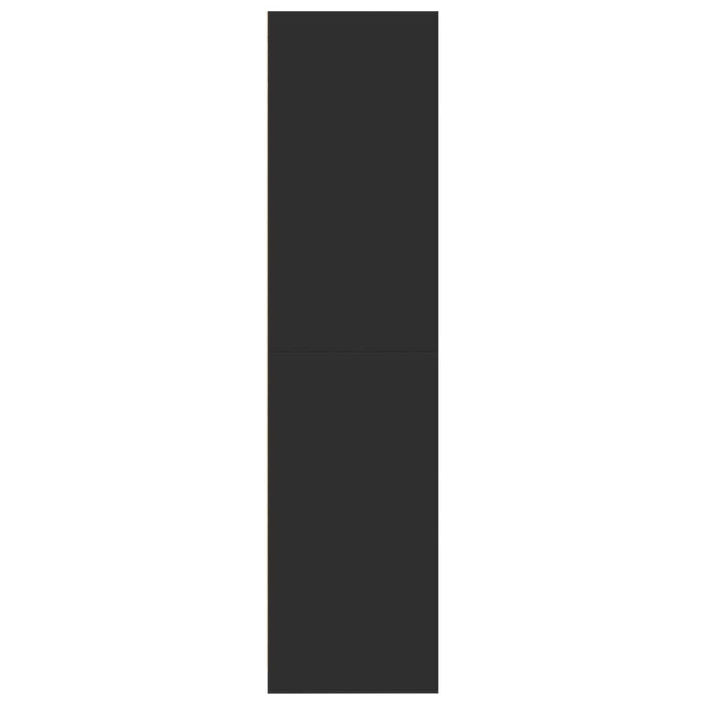 vidaXL Armadio Nero 80x50x200 cm in Legno Multistrato