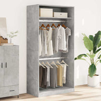 Armadio Grigio Cemento 100x50x200 cm in Legno Multistrato 3307804