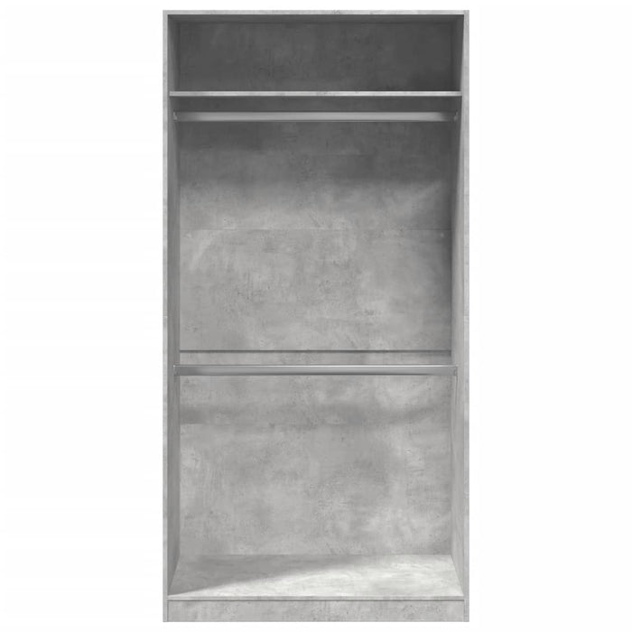 Armadio Grigio Cemento 100x50x200 cm in Legno Multistrato