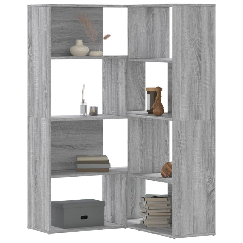 vidaXL Libreria a 4 Ripiani Grigio Sonoma 85x85x140 cm in Truciolare