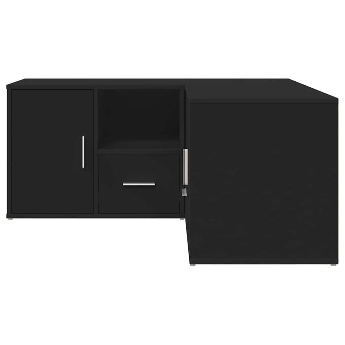 vidaXL Mobile Angolare Nero 160x40x45 cm in Truciolato