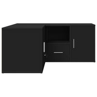 vidaXL Mobile Angolare Nero 160x40x45 cm in Truciolato
