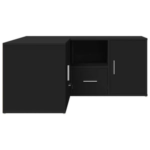 vidaXL Mobile Angolare Nero 160x40x45 cm in Truciolato