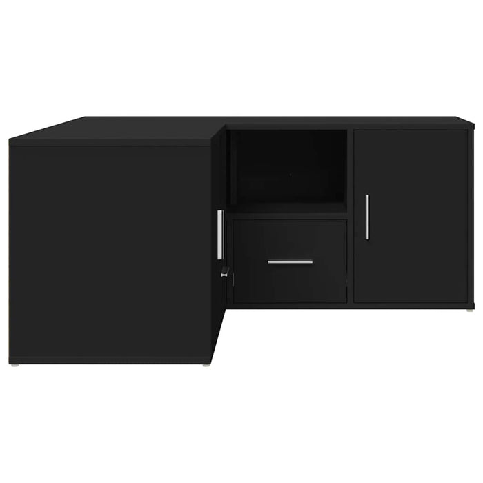 vidaXL Mobile Angolare Nero 160x40x45 cm in Truciolato